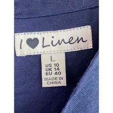 Load image into Gallery viewer, Malvin Dress Womens Large Linen Germany Sleeveless Teachercore Lagenlook
