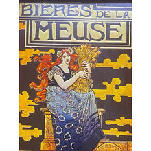 Load image into Gallery viewer, Beer Advertising Tray Art Nouveau Bieres de la Meuse Bar Decor Hong Kong
