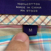 Load image into Gallery viewer, Alan Flusser Shirt Mens Medium Plaid Preppy Academia Office Career Contrast Cuff
