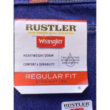 Load image into Gallery viewer, Rustler Wrangler Jeans Mens 44x32 Blue Denim Workwear Heavy Duty Outdoors NWT
