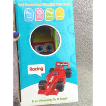 Load image into Gallery viewer, Semi-Truck Trailer Playset Lights Music Racecar Toy Toolbox Kids 3+ 36 Pieces
