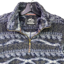 Load image into Gallery viewer, Alpine Sherpa Jacket Mens Small Quarter Zip Pull Over Geometric Outdoors Preppy
