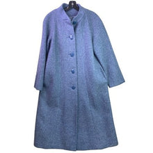 Load image into Gallery viewer, Vintage Sears Trench Coat Womens Medium Blue Wool Career Outdoors Winter

