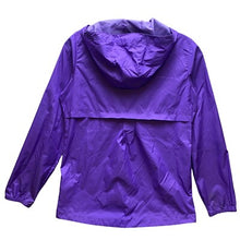 Load image into Gallery viewer, Columbia Jacket Girls Large Rain Lightweight Hooded Purple Windbreaker Coat
