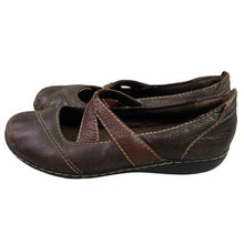 Load image into Gallery viewer, Clarks Shoes Womens 8M Brown Leather Slip On Strappy Loafers
