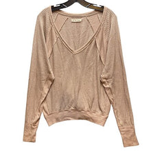 Load image into Gallery viewer, Free People Shirt Womens Extra Small Neutral Waffle Knit Oversized Baggy

