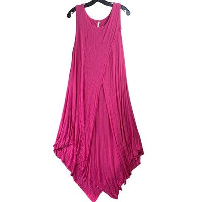 Kaktus Dress Womens Extra Large Pink Lagenlook Flowy Festival Beachy Coastal