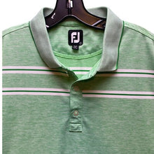 Load image into Gallery viewer, FootJoy Polo Shirt Mens Large Green Heathered Performance Embroidery Methodist U
