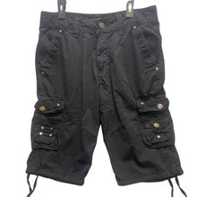Load image into Gallery viewer, Benjamin Black Shorts Adult 30 Cargo Black Snaps Pockets Casual Outdoor
