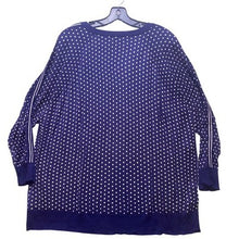 Load image into Gallery viewer, Ralph Lauren Sweater Womens 2XL Polka Dot V-Neck Pullover Cold Shoulder Mature
