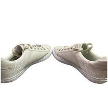 Load image into Gallery viewer, Tommy Hilfiger Shoes Womens 10M Taupe Leather Spell Out Logo Sneaker
