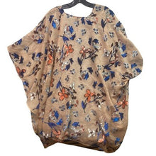 Load image into Gallery viewer, Japna Kimono Womens Large Floral Velvet Burnout Bohemian Tassels Festival
