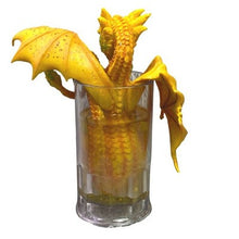 Load image into Gallery viewer, Pacific Giftware Yellow Dragon in Beer Mug Figurine 13120 Fantasy Collectible 7"
