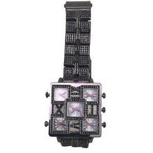 Load image into Gallery viewer, Techno King Watch Mens Iced Hip Hop Crystals Stainless Steel Water Resistant
