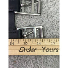Load image into Gallery viewer, SIE Equestrian Stirrup Leathers Black Leather Silver Buckle Equestrian Gear
