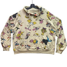 Load image into Gallery viewer, Cartoon Network Hoodie Womens 2XL Sweatshirt AOP Character Grim Pull Over Crop
