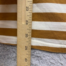 Load image into Gallery viewer, Armani Exchange Shirt Womens Extra Large Gold White Striped Academia Casual
