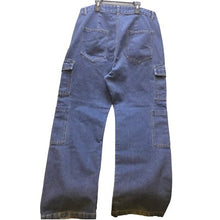 Load image into Gallery viewer, VTG JUNY Jeans Womens 36x30 Medium Oversized Baggy High-Rise Utility Blue
