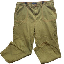 Load image into Gallery viewer, ModCloth Pants Womens 18 Olive Green Pants Orange Stitching Anthropologie Casual
