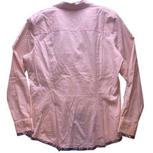 Load image into Gallery viewer, Brooks Brothers Shirt Womens 12 Fitted Button Down Peach Paisley Trim Academia
