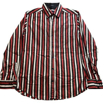 Indian Terrain Shirt Mens Large Striped Button Brushpopper Preppy Academia