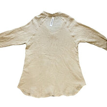 Load image into Gallery viewer, Gauzy Shirt Womens Small Beige Button Down Costal Beachy Swimsuit Cover-up NWT
