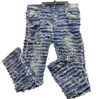 Another Hype Piece AHP Jeans Mens 40x36 Distressed Thrashed Grunge Streetwear
