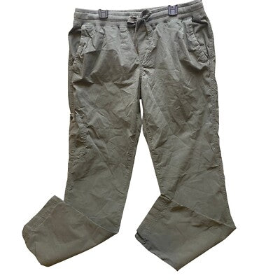 LL Bean Pants Mens Small Cargo Gorpcore Hiking Drawstring Trouser Khaki Green