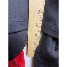 Load image into Gallery viewer, Hooded Cloak Womens Large Red Black Grommets Lace Up Gothcore Gothic Shirtdress
