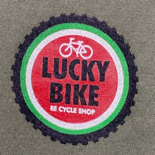 Load image into Gallery viewer, Lucky Bike Shirt Mens Large Organic Cotton AOP Spell Out Everyday Streetwear
