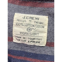 Load image into Gallery viewer, J.Crew Shirt Mens Large Button Down Striped Preppy Academia Flannel Workwear
