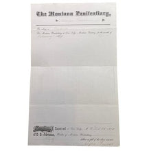 Load image into Gallery viewer, 1874 Montana Penitentiary Salary Document Old West History Jail Guard Ephemera
