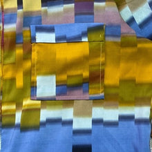 Load image into Gallery viewer, Democracy Blouse Womens Small Sheer Geometric AOP Office Career Streetwear

