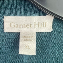 Load image into Gallery viewer, Garnet Hill Sweater Womens Extra Large Cardigan Linen Drape Front Mature Preppy
