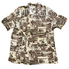 Load image into Gallery viewer, Panama Jack Shirt Mens Large Motorcycle Club Button Up Short Sleeve AOP
