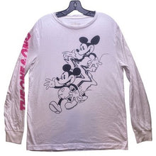 Load image into Gallery viewer, Mickey Mouse Shirt Mens Medium Large Spell Out Sleeve Hit Disney Cartoon
