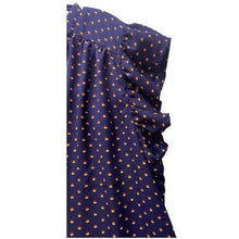 Load image into Gallery viewer, Tempted Los Angeles Blouse Womens 2XL Navy Blue Bloomcore Mature Ruffle Tie
