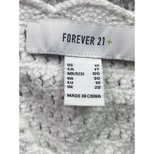 Load image into Gallery viewer, Forever 21+ Shirt Womens 1XL White Chrochet Cropped Flowy Boho Hippie Festival

