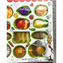 Load image into Gallery viewer, Pretend Play Kitchen Food Set Bread Fruit Burger Cake Toy Kids 35 Pcs
