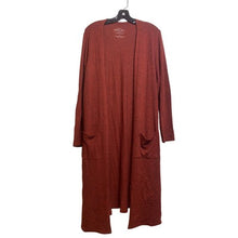 Load image into Gallery viewer, Torrid Cardigan Sweater Womens 3 Duster Open Front 41" Long Red Heathered

