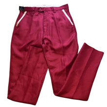 Load image into Gallery viewer, Vintage Blue Ocean Pants Mens 34 Polyester Wine White Leisure Disco NWT
