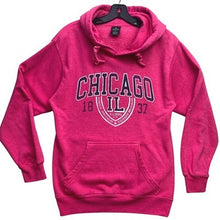 Load image into Gallery viewer, Chicago Hoodie Mens Small Sweatshirt Spell Out Stretwear Preppy Academia
