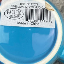 Load image into Gallery viewer, Pacific Giftware Kitty Cat Mug Coffee Cup Live Love Meow NIB
