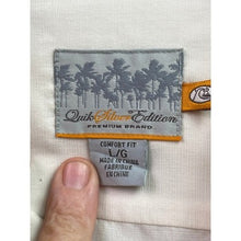 Load image into Gallery viewer, Quiksilver Shirt Mens Large Embroidered Linen Blend Coastal Beachy Surfing
