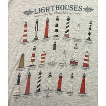 Load image into Gallery viewer, Vintage Lighthouses Shirt Mens Extra Large Nautical Grunge 1990's Coastal

