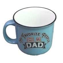 Load image into Gallery viewer, Dad Mug Enameled Camping Coffee Cup NIB
