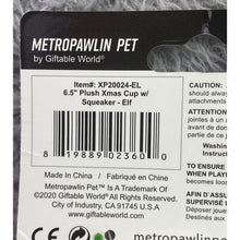 Load image into Gallery viewer, Elf Dog Toy Plush Squeaker Christmas 6.5"
