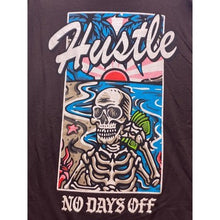 Load image into Gallery viewer, Hustle No Days Off Shirt Mens Extra Large Brown Skeleton Spell Out Streetwear
