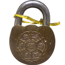 Load image into Gallery viewer, Garuda Padlock Antiqued Brass Lock Ornate Keys Bird Hindu God Working
