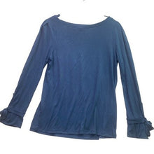 Load image into Gallery viewer, Banana Republic Shirt Womens Small Blue Bow Sleeves Model Festival Flowy
